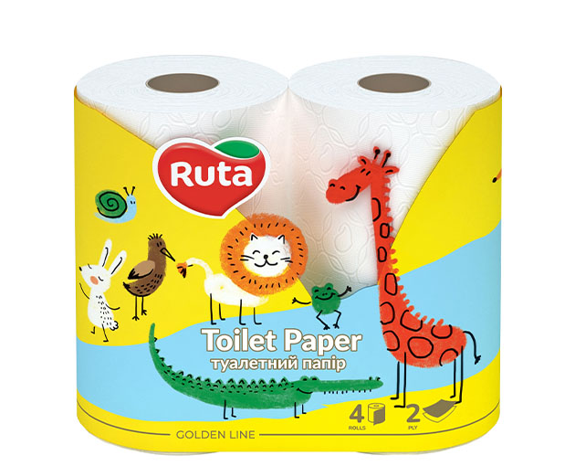 Ruta 2-layer Children's toilet paper 4 pieces